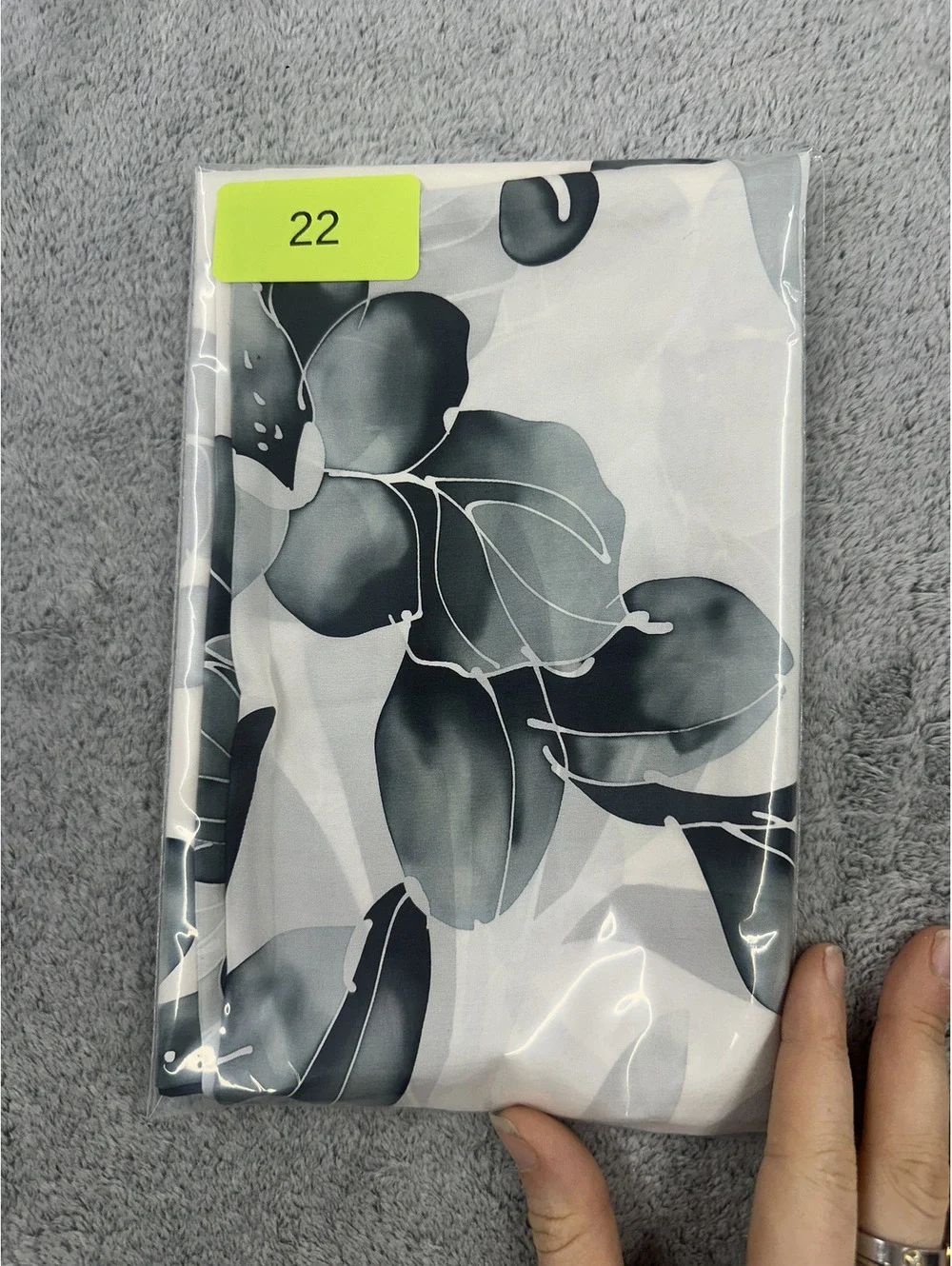 Black & White Floral Square Scarf